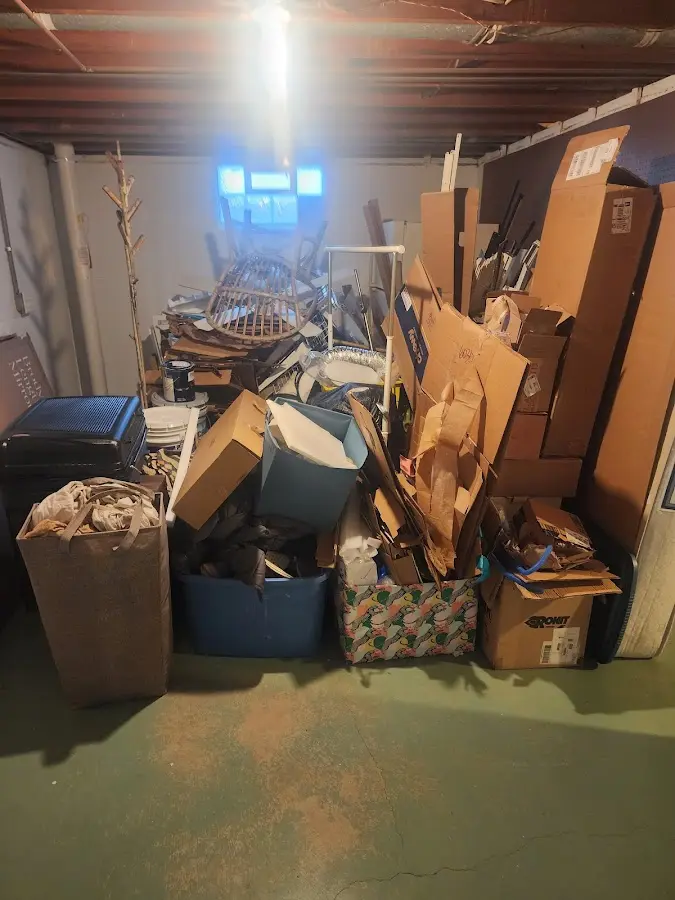 Roll-off dumpster container at job site for Concrete Dumpster Rental in Hackettstown